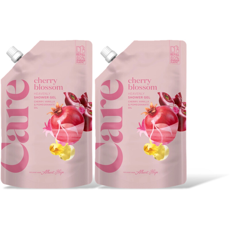 Care Cherry blossom shower gel refill 2-pack