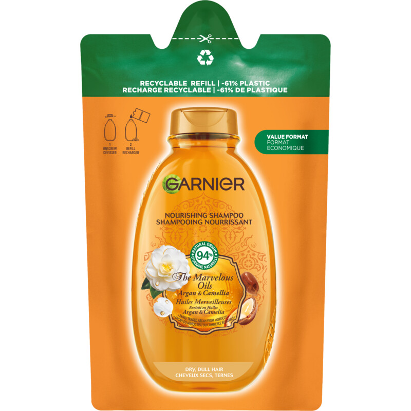 Een afbeelding van Loving Blends Argan & cameliaolie shampoo refill