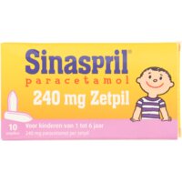 Een afbeelding van Sinaspril Paracetamol 240mg zetpil voor 1-6 jaar