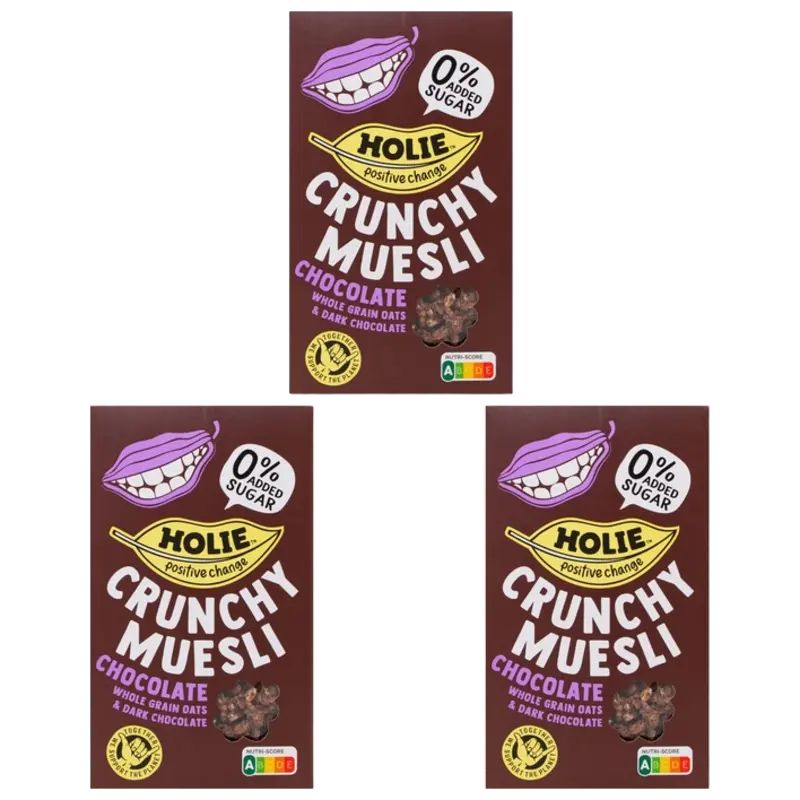 Holie's Crunchy Muesli Chocolate 3-pack