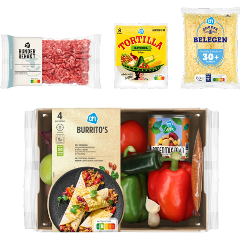 Een afbeelding van AH Mexicaanse Burritos Verspakket
