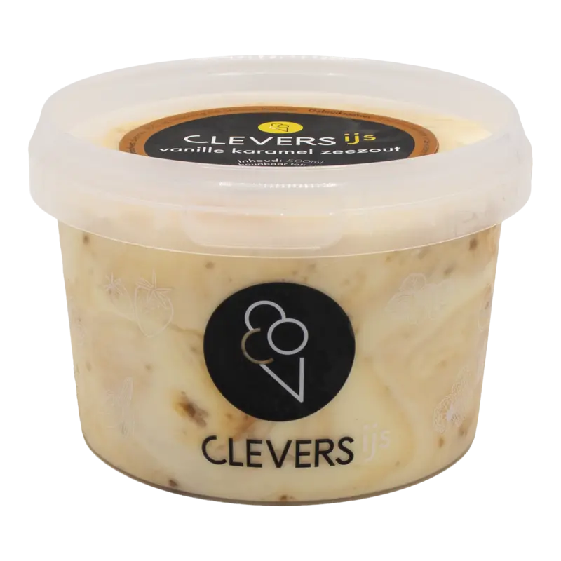 Clevers Vanille karamel zeezout ijs
