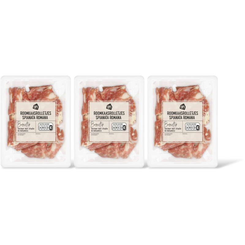 AH Roomkaasrolletjes spianata romana 3-pack