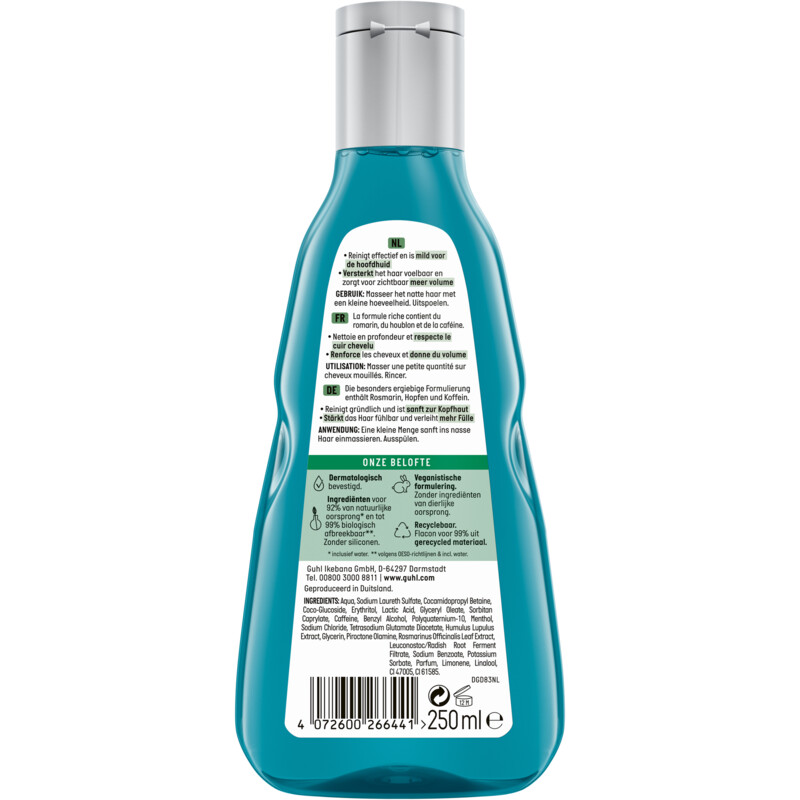 Een afbeelding van Guhl Man vol en sterk shampoo