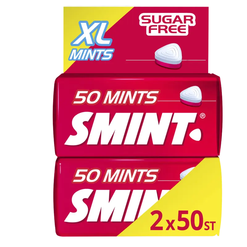 Smint Aardbei XL mints sugarfree 2-pack