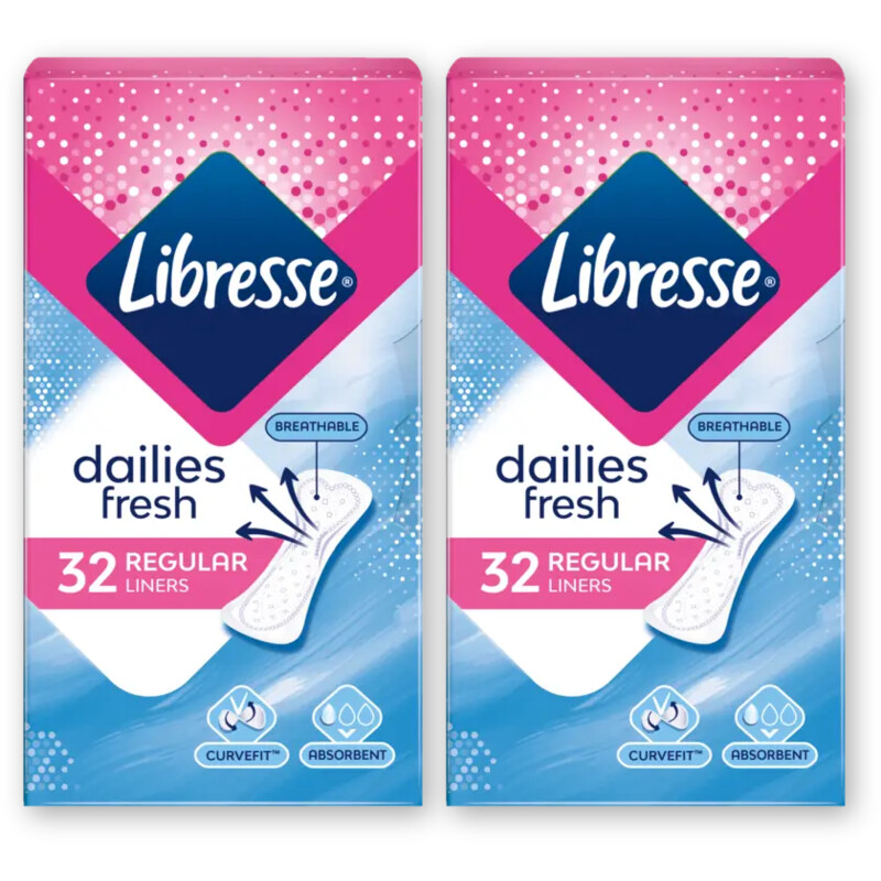 Libresse Dailies fresh regular inlegkruisjes 2pck