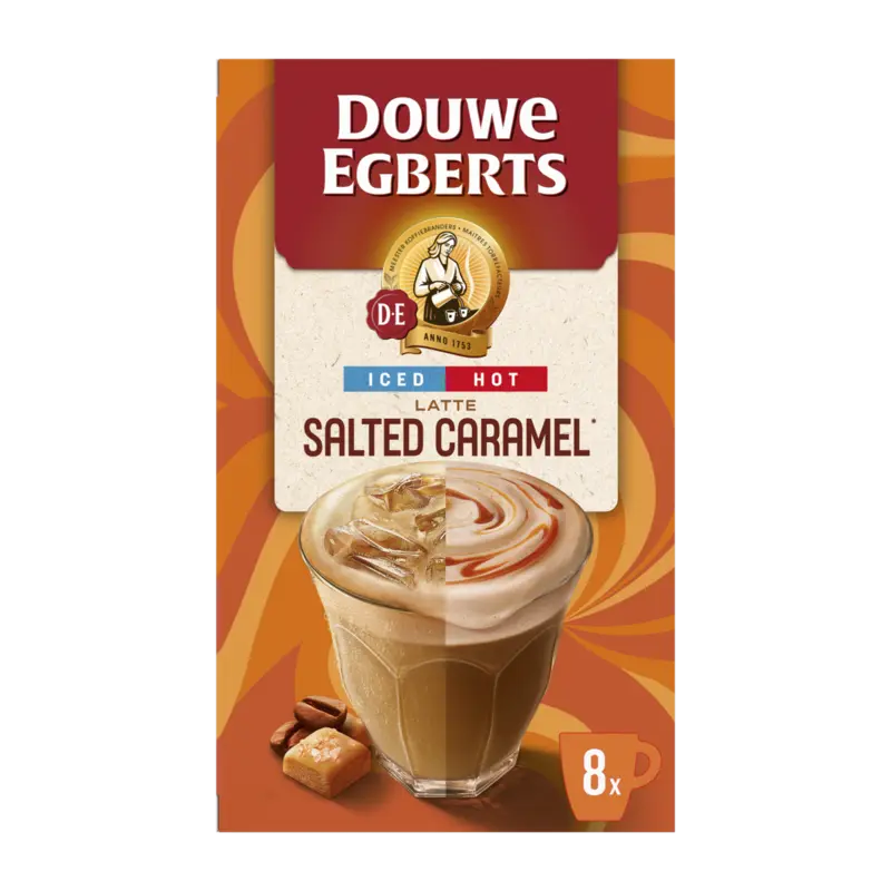 Warm of koud latte salted caramel
