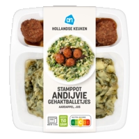 AH Hollandse stamppot andijvie gehaktbal