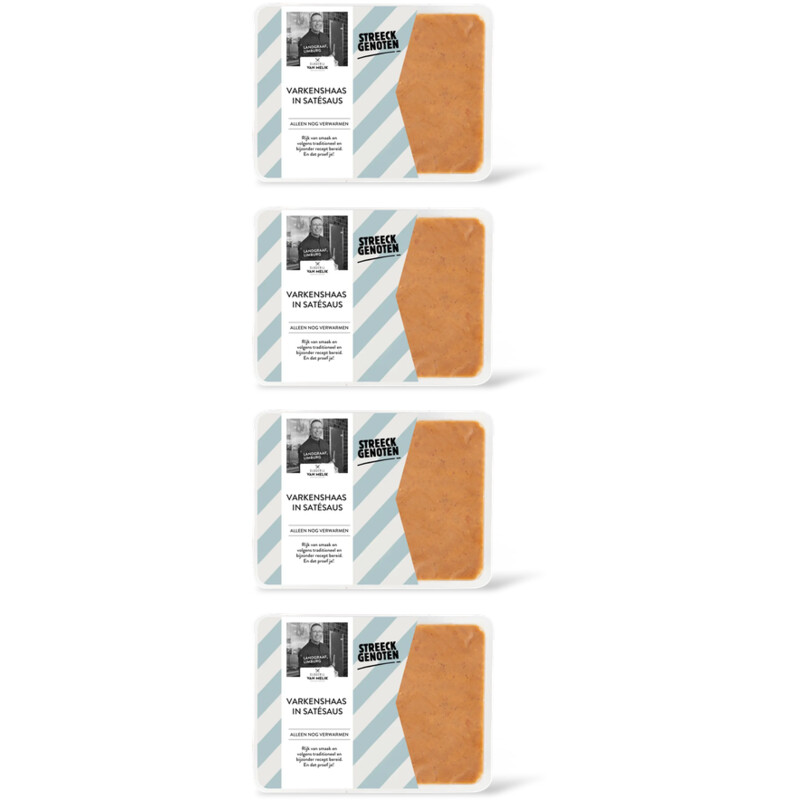 Streeckgenoten Varkenshaas in satÃ©saus 4-pack