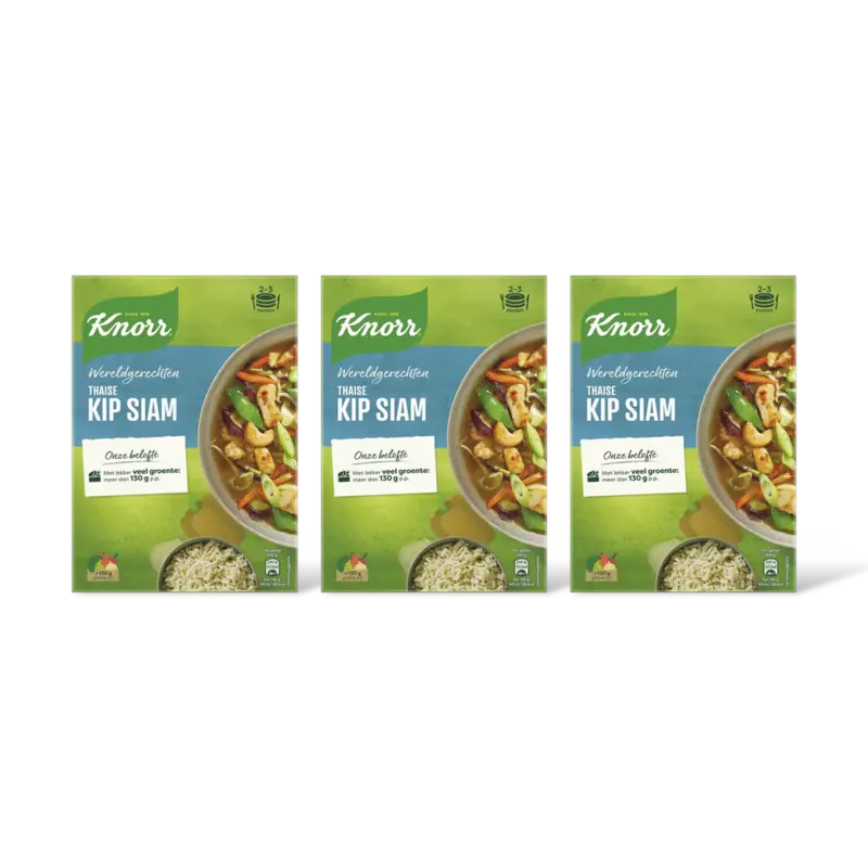 Knorr Wereldgerechten Thaise kip siam 3-pack
