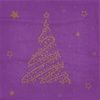 Een afbeelding van AH Excellent Servet boom paars 33x33cm