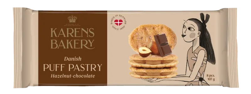 Danish puff pastry hazelnut-chocolate