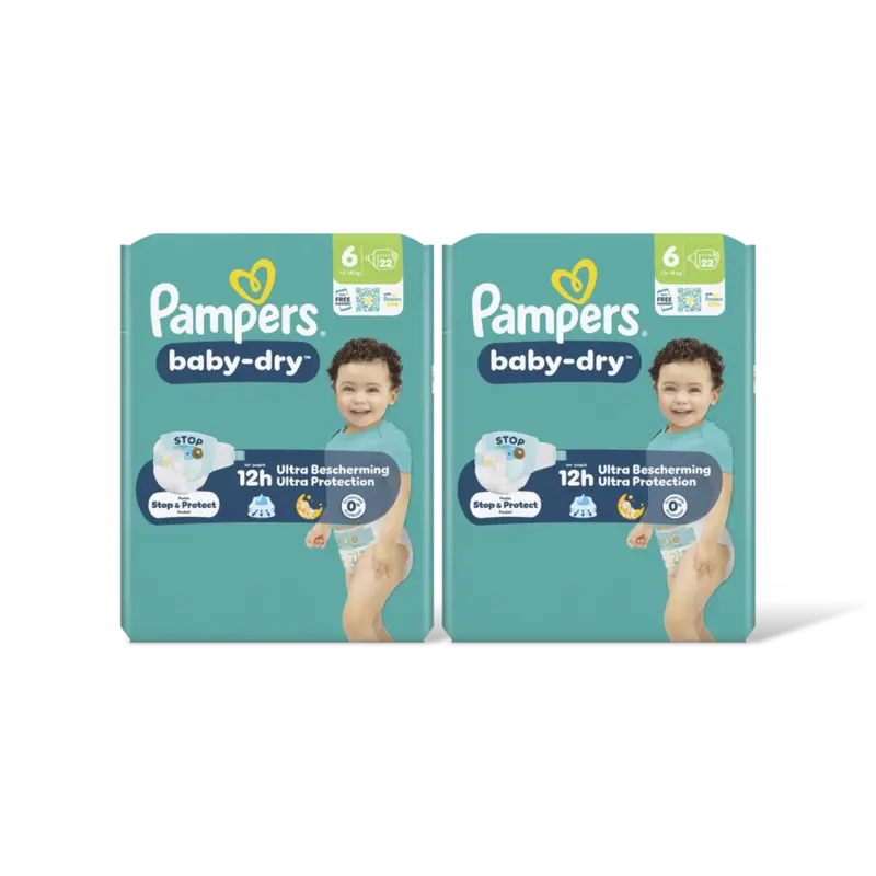 Baby-dry luiers maat 6 2-pack