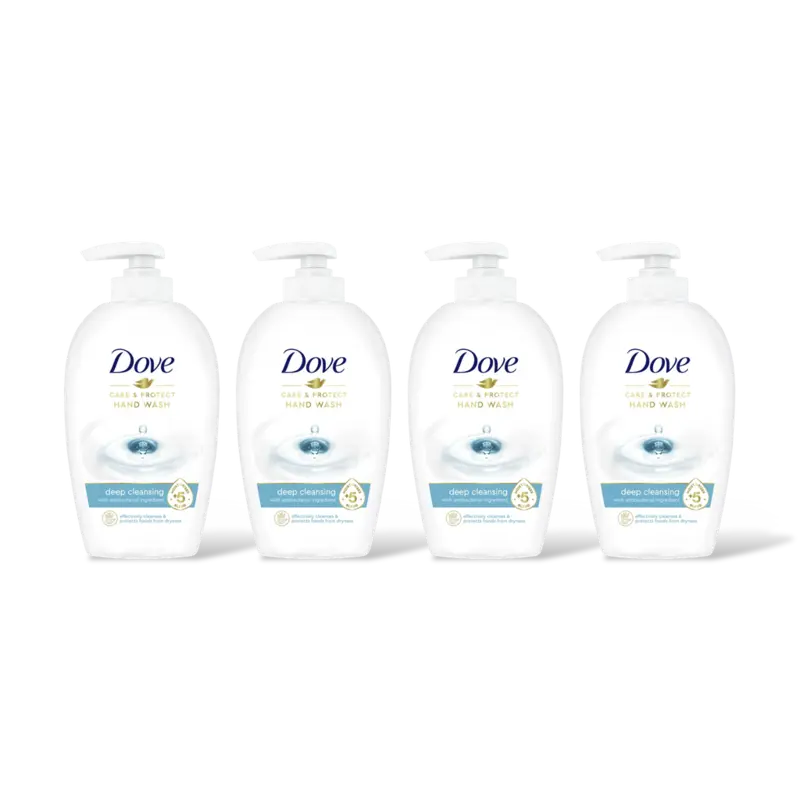 Dove Care & protect vloeibare handzeep 4-pack