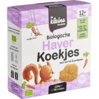 Een afbeelding van De Kleine Keuken Biologische haverkoekjes 12m+