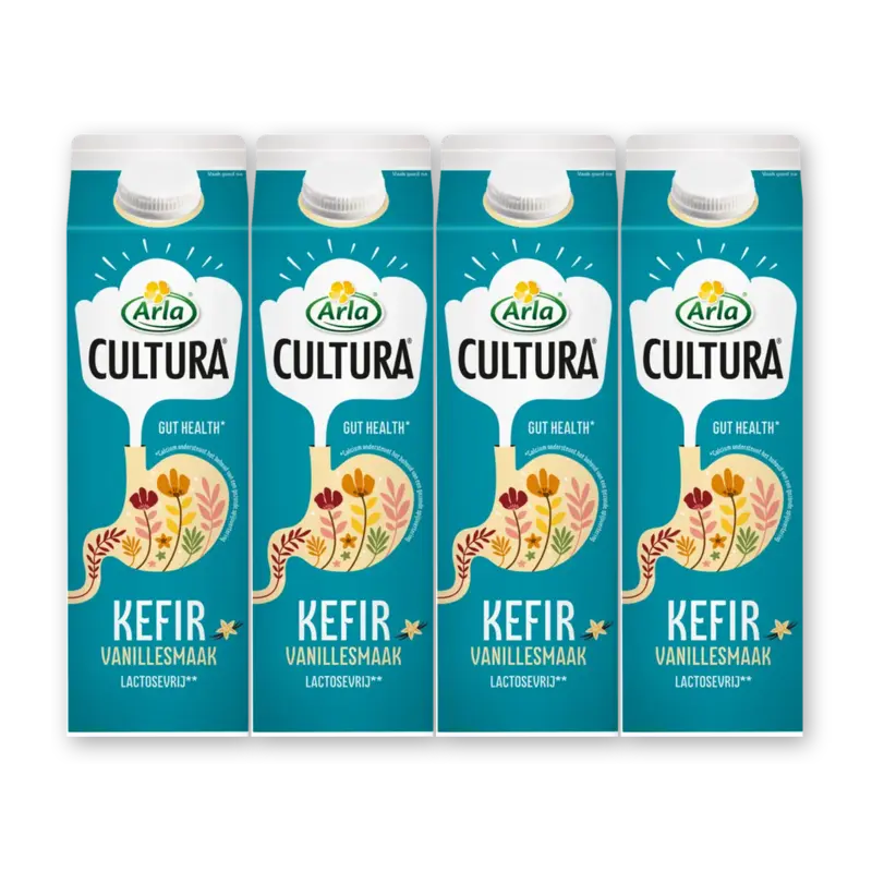 Cultura kefir vanillesmaak 4-pack