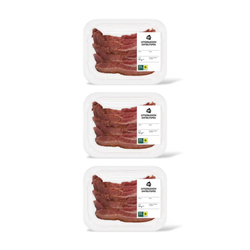 AH Uitgebakken ontbijtspek 3-pack