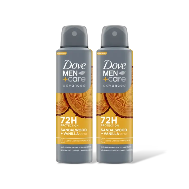 Dove Men+care sandalwood + vanilla 2pack