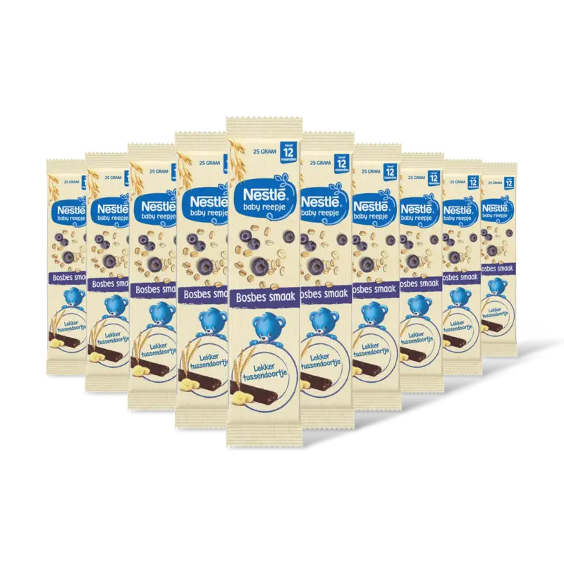 Baby reepje bosbes smaak 12m+ 10-pack