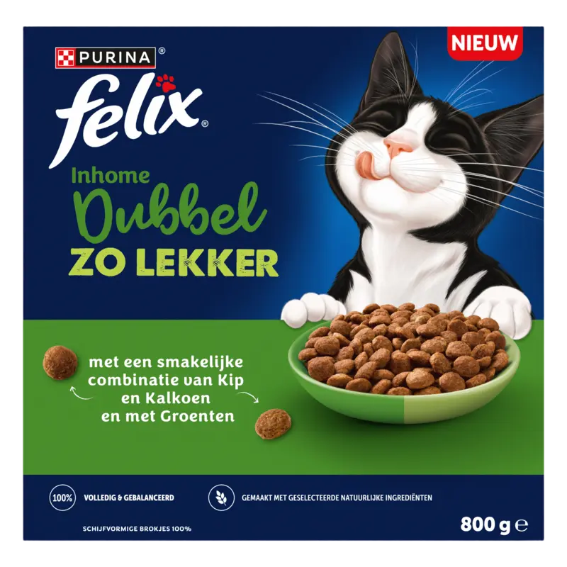 Dubbel Zo Lekker Inhome met Kip, Kalkoen en Groenten Kattenvoer