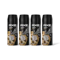 Axe Leather & cookies deo bodyspray 4-pack
