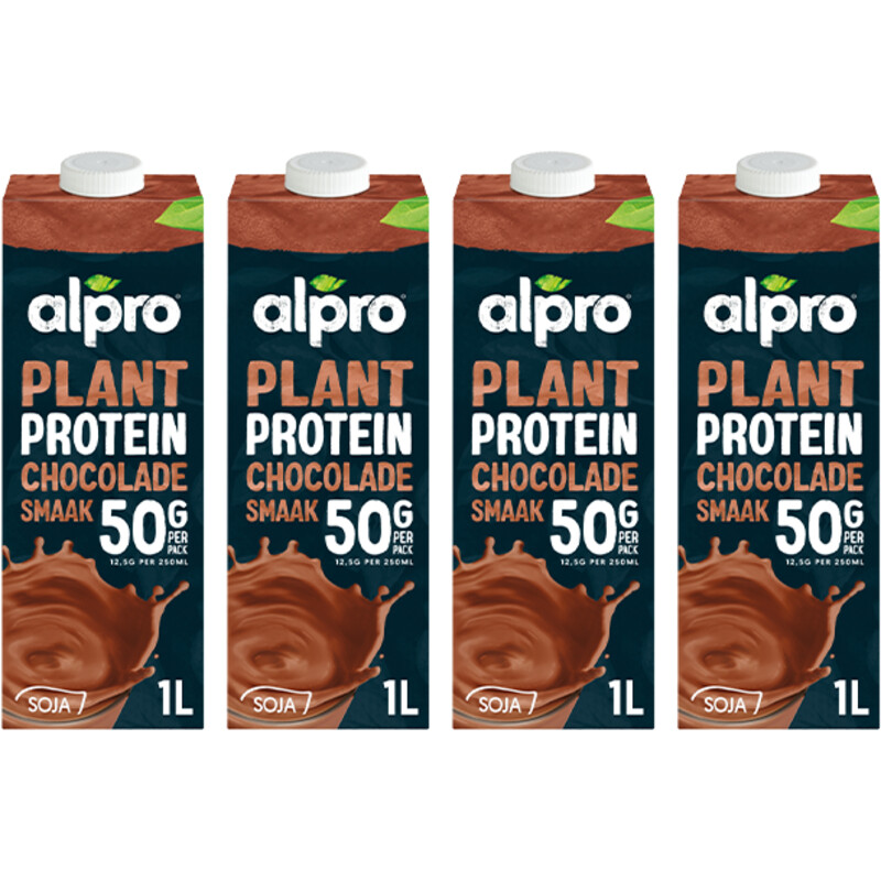 Een afbeelding van Alpro Protein sojadrink chocolade 4-pack