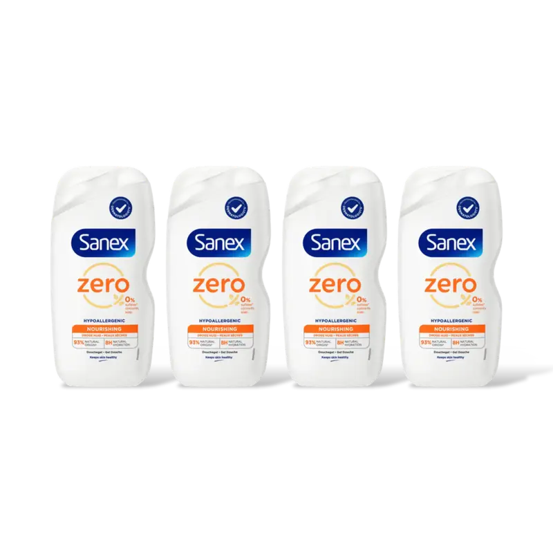 Sanex Zero% nourishing douchegel drg huid 4pk