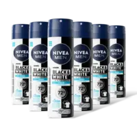NIVEA Men black & white fresh deo spray 6-pack