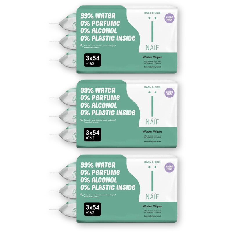 Naïf Baby & kids waterdoekjes 3-pack 3-pack
