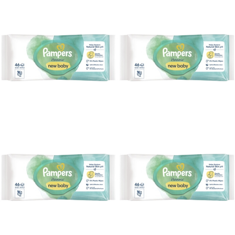 Een afbeelding van Pampers Harmonie New Baby 0% plastic 4-pack