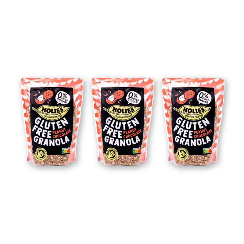 Holie's Granola peanut choco glutenfree 3-pack