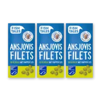 Fish Tales Ansjovisfilets met kappertjes 3-pack