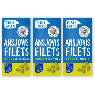 pdp-image-Fish Tales Ansjovisfilets met kappertjes 3-pack