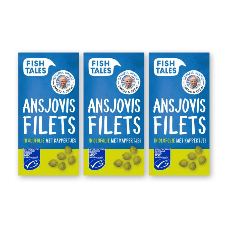 Ansjovisfilets met kappertjes 3-pack