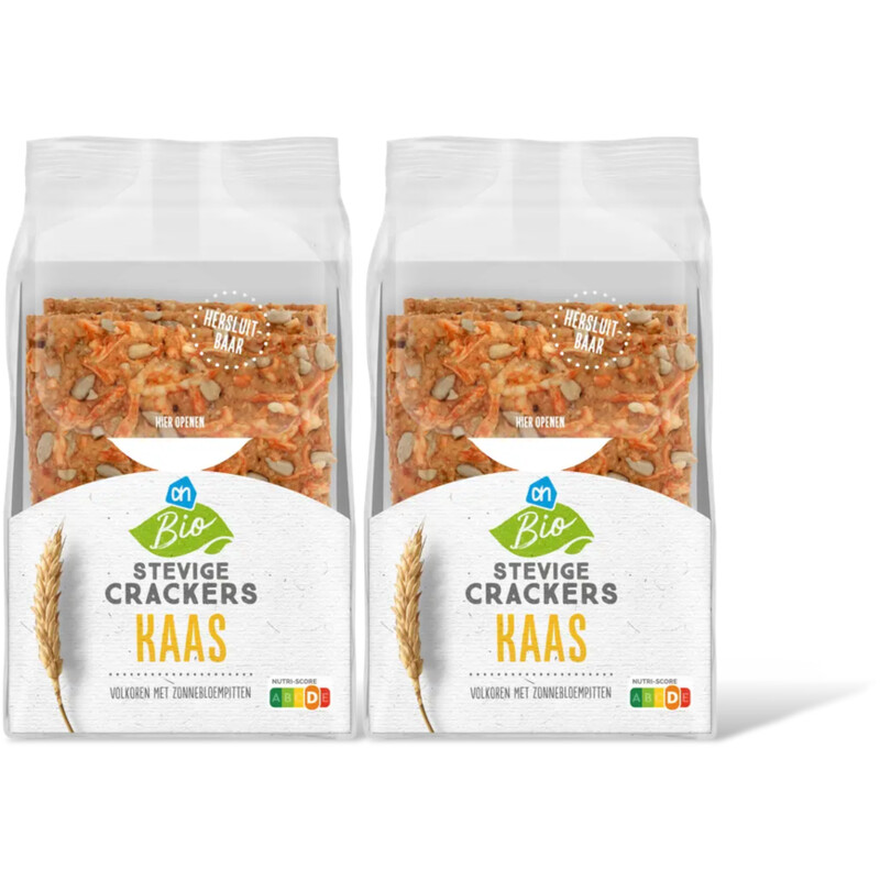 AH Biologisch Stevige crackers kaas 2-pack
