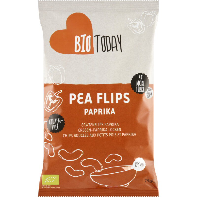 Een afbeelding van BioToday Erwtenflips paprika