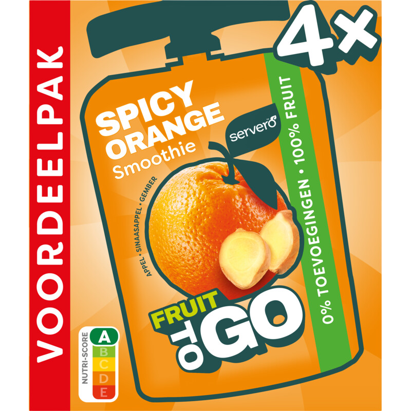 Een afbeelding van Servero Fruit to go spicy orange voordeelpak