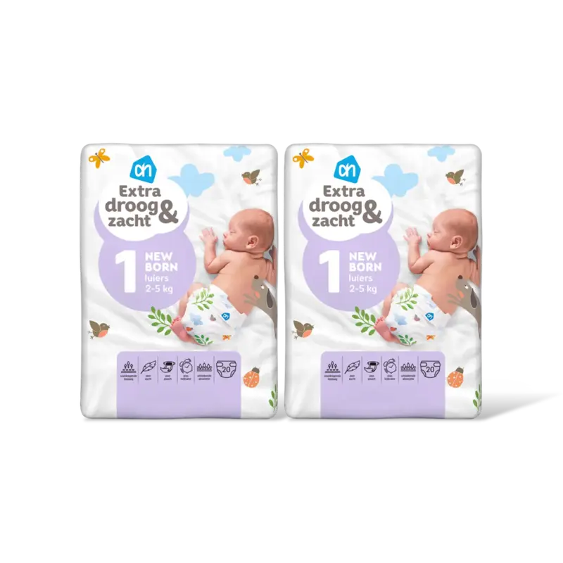 EDEZ open luiers maat 1 newborn 2-pack