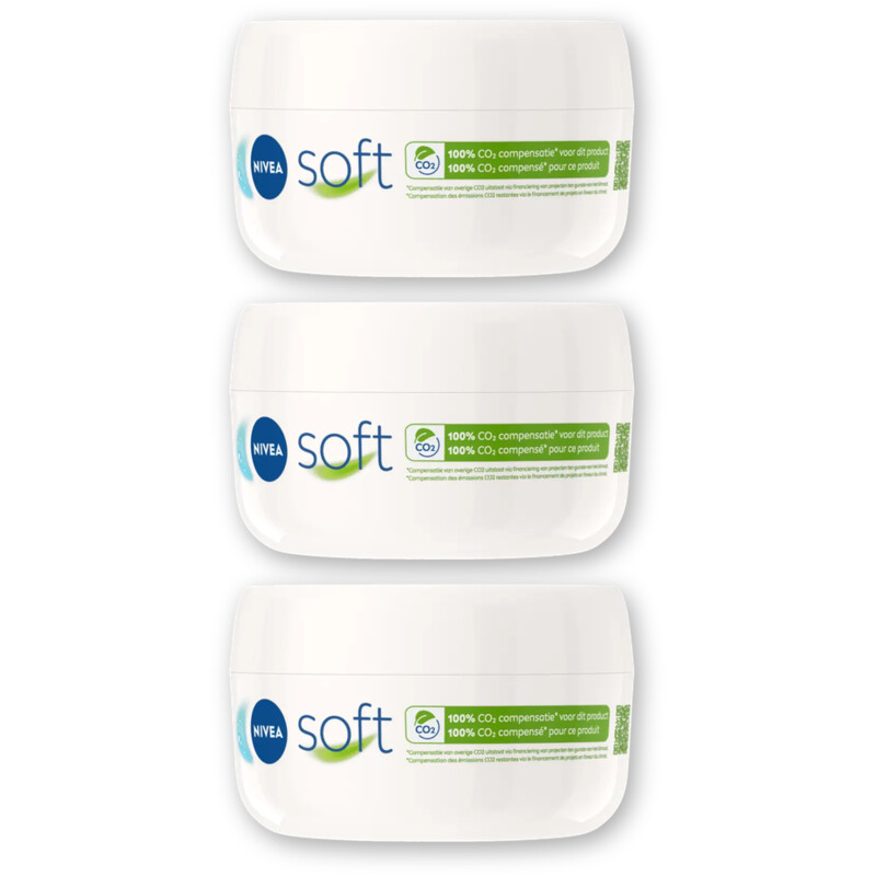 NIVEA Soft hydraterende creme 48u hydra 3-pack