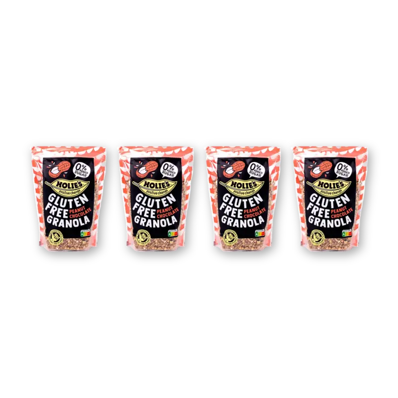 Holie's Granola peanut choco glutenfree 4-pack