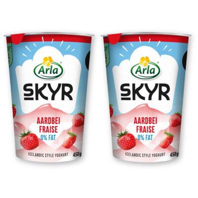 pdp-image-Arla Skyr aardbei yoghurt 0% vet 2-pack