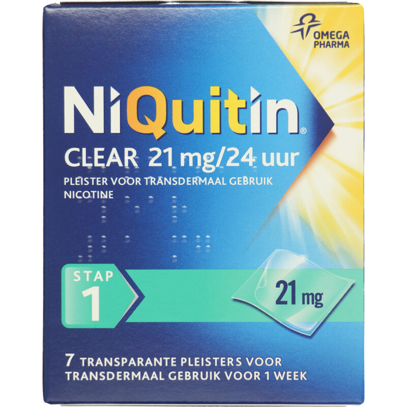 Een afbeelding van Niquitin Clear 21mg nicotine pleister stap 1