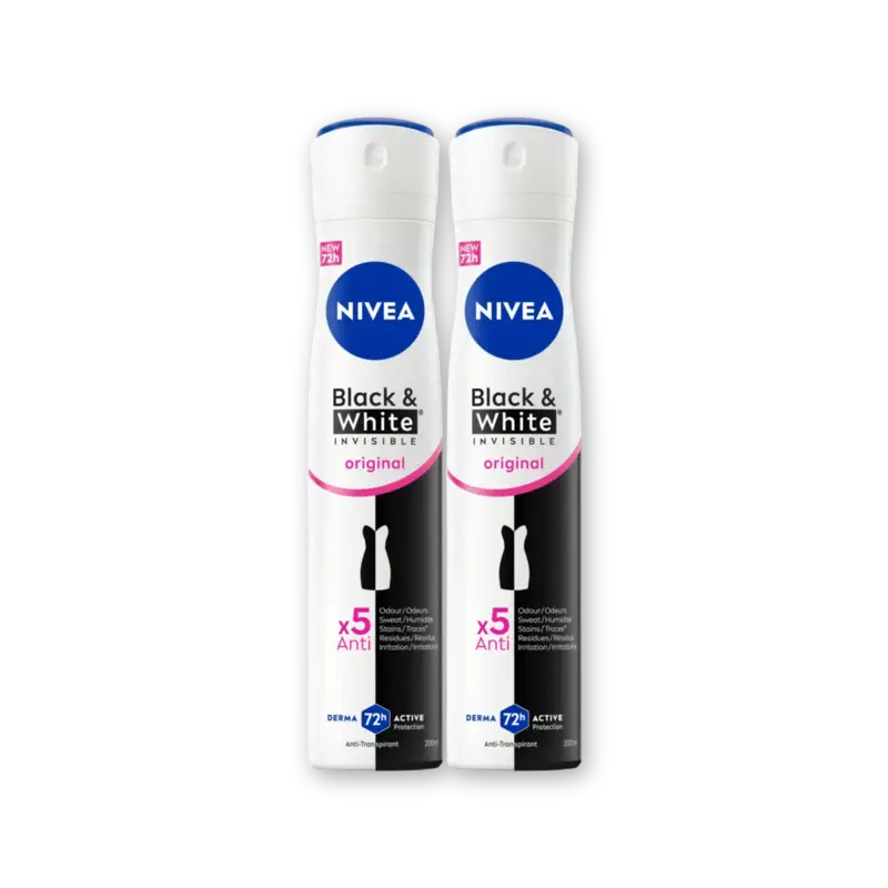 NIVEA Black & white original anti-transp 2pack