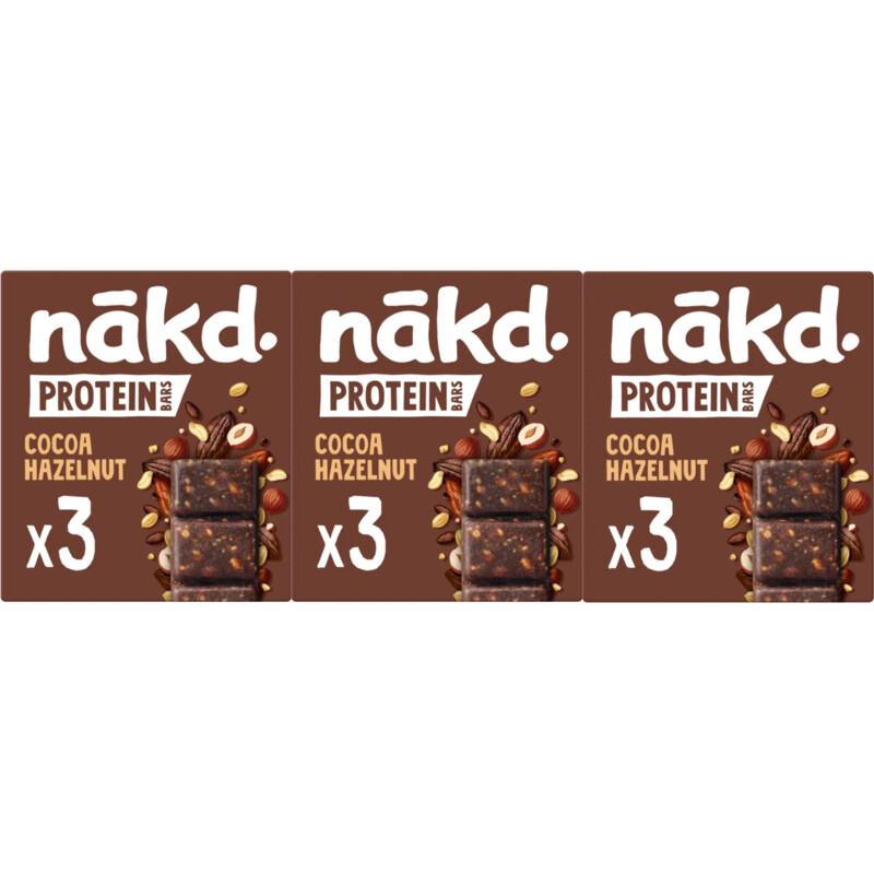Nakd Protein bars cocoa hazelnut 3-pack