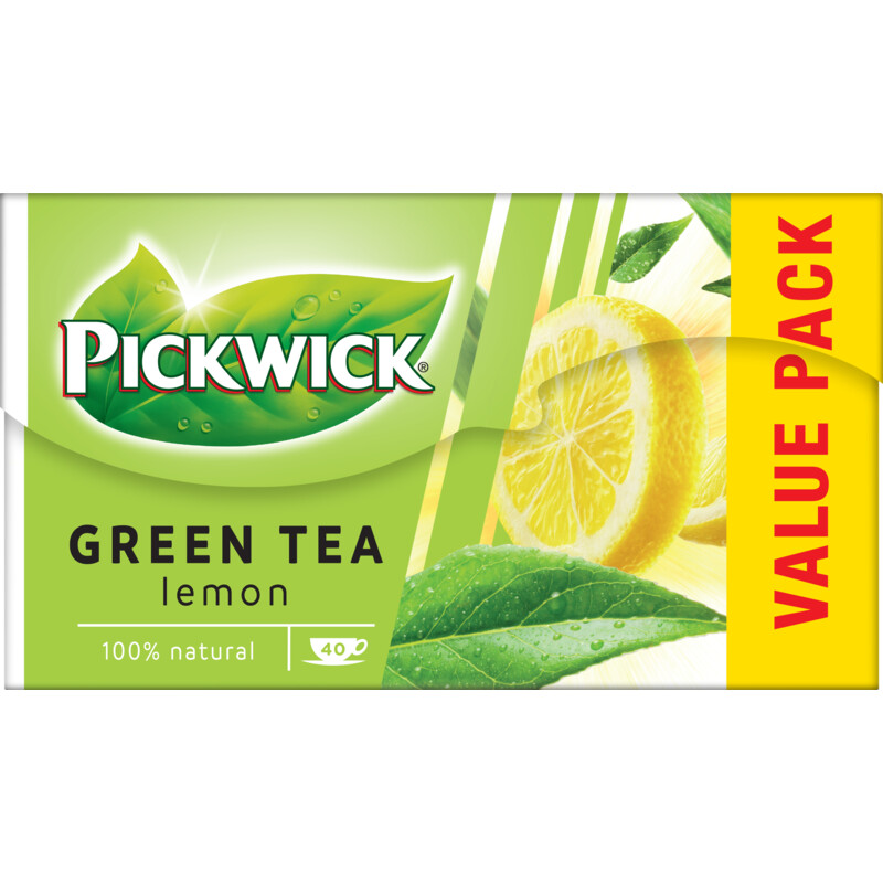Een afbeelding van Pickwick Lemon groene thee voordeelpak