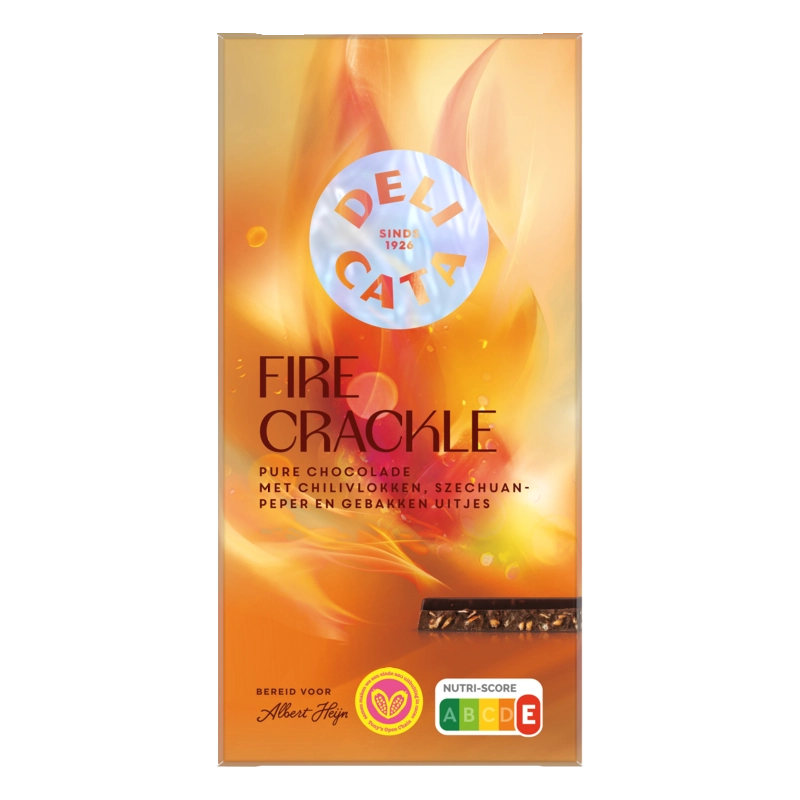 Delicata Reep fire crackle pure chocolade