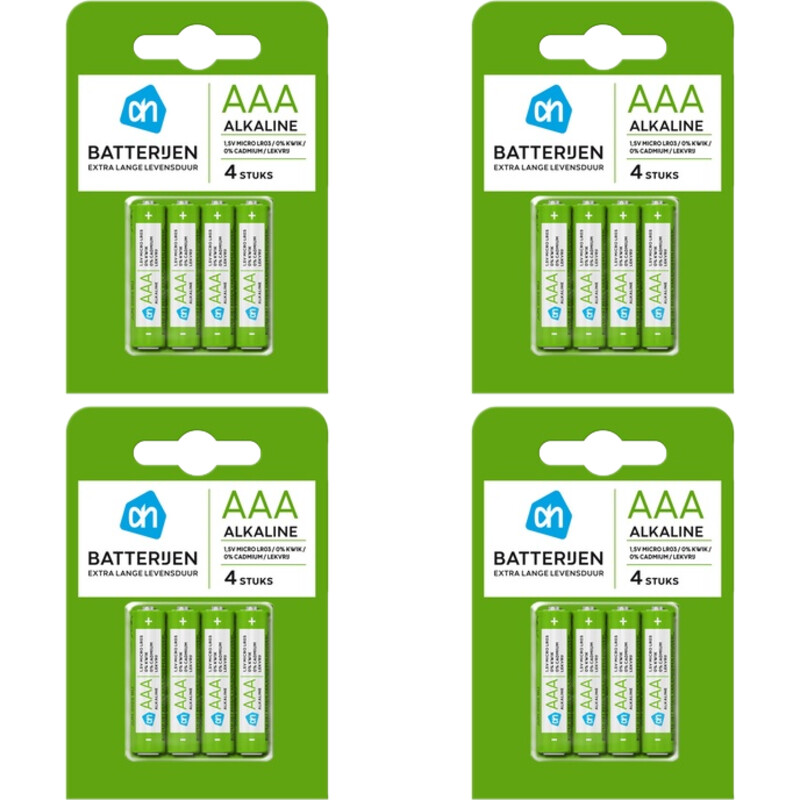 Een afbeelding van AH AAA alkaline batterijen 4-pack