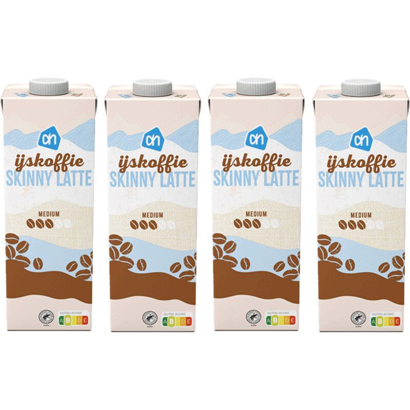 Een afbeelding van AH IJskoffie skinny latte 4-pack