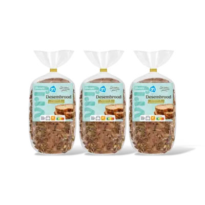 pdp-image-AH Glutenvrij Desembrood pompoen- & zonnebloempitt 3pk