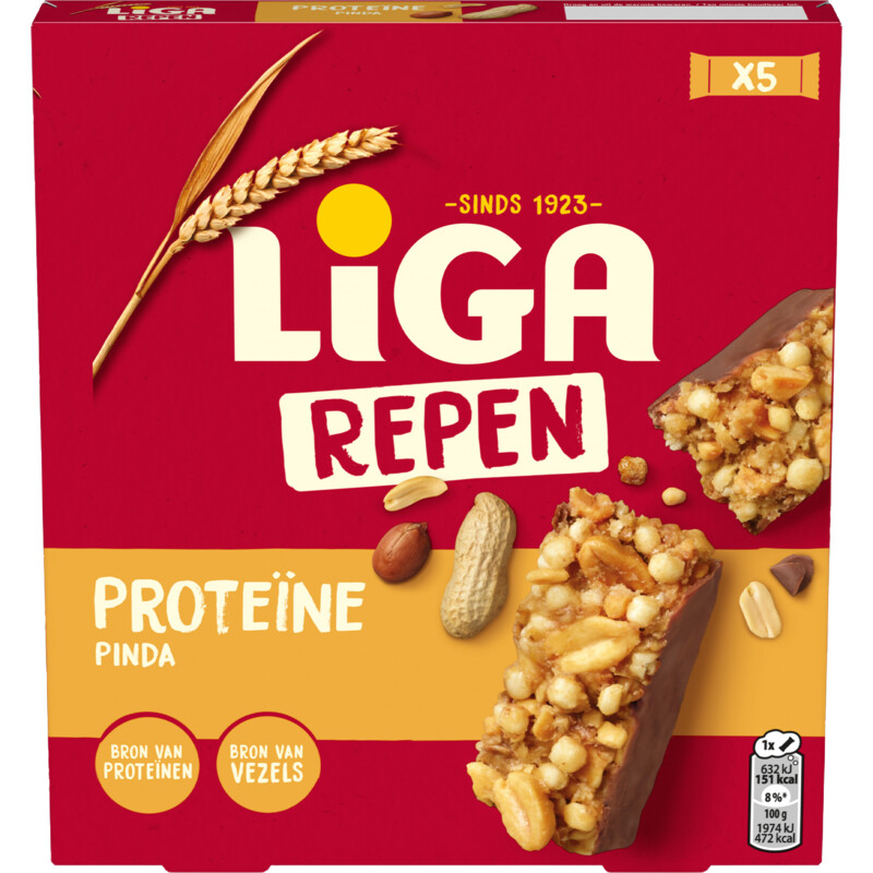 Een afbeelding van Liga Proteine reep pinda